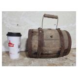 Small wood keg flask