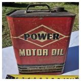 Power motor oil metal can