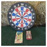 Dart board and darts