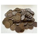 100 Un Searched Wheat Pennies