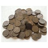 100 Un Searched Wheat Pennies