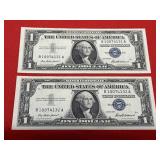 1957 $1 Silver Certificates with consecutive