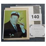 Burl Ives Signed 8X10 Certificate of Authenticity