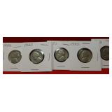 1-1952, 2-1953 2-1953-D Jefferson Silver Nickels