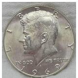 1969-D Kennedy half dollar