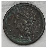 1844 Braided hair liberty head Large one cent