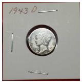 1943-D Mercury SILVER Dime