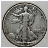 1934-S Walking Liberty SILVER Half Dollar