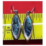 Abalone & Sterling Mexico Earrings 2.85g