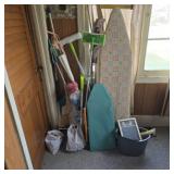 Corner full mops, broom, ironing boards and more