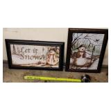 Framed Snowman Wall Art By Tre Sorelle