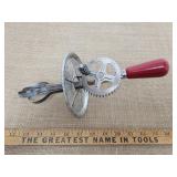 1923 Wooden Red Handle Hand Mixer Made USA