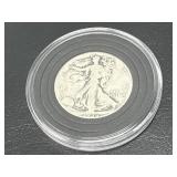 1936-D 90% Silver Walking Liberty Half Dollar in