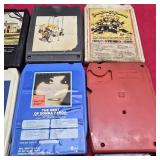 Eight track tapes including Merle Haggard, Donna