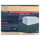 AllMetal 12ft x 20ft Single Car Garage Metal Shed