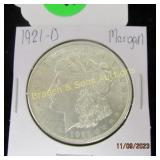 US 1921-D MORGAN SILVER DOLLAR