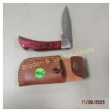 CUSTOM MADE DAMASCUS STEEL FOLDING POCKET KNIFE