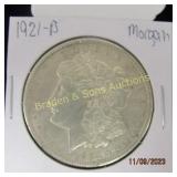 US 1921-P MORGAN SILVER DOLLAR