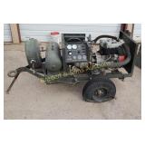 USED SINGLE AXLE MILITARY AIR COMPRESSOR WITH