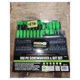 100 Pc. Screwdriver & Bit Set