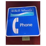 Bell Atlantic Reflective Flange Sign (NOS)