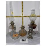 (5) Oil Lanterns, Various Sizes,