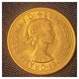 1958 Gold Sovereign Elizabeth II Coin