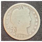 1895 Silver Barber Quarter