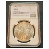 MS62 1885-O Morgan Silver Dollar - NGC 127