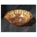 Carnival glass bowl