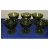 Bartlett Collins Manhattan Green Glass Cups