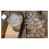 2 FLATS OF ASST CRYSTAL & GLASS STEMWARE