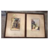 2 FRAMED SIGNED WATERCOLORS