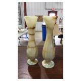 PAIR OF MARBLE VASES