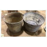 2 GALVANIZED TUBS