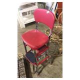 RED KITCHEN CHAIR/STOOL