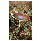 SMALL METAL BIRD BATH