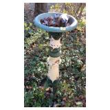 MURDOCK CAST IRON PAINTED BIRD BATH