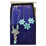 2 TURQUOISE APPEARING NECKLACES