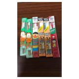 6 VINTAGE ORAL B TOOTHBRUSHES