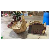 2 CHRISTMAS DECOR BASKETS