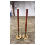 2 5FT TALL ILLUMINATED CANDLE STICKS DECOR