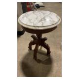 MARBLE TOP PLANT STAND 18X14