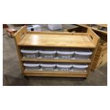 WOOD BENCH WITH UNDERSTORAGE