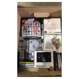 BOX OF ASST CDS & DVDS