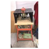 CRAFTSMAN ROUTER W STAND AND CONTENTS