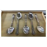 ROCKFORD (5) SILVER PLATED SERVING SPOONS