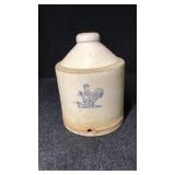 ANTQ. CHICKEN WATERER CROCK MISSING BASE