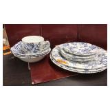 JOHNSON BROTHERS BLUE & WHITE FLORAL DISHES