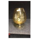 LARGE YELLOW GLASS VASE